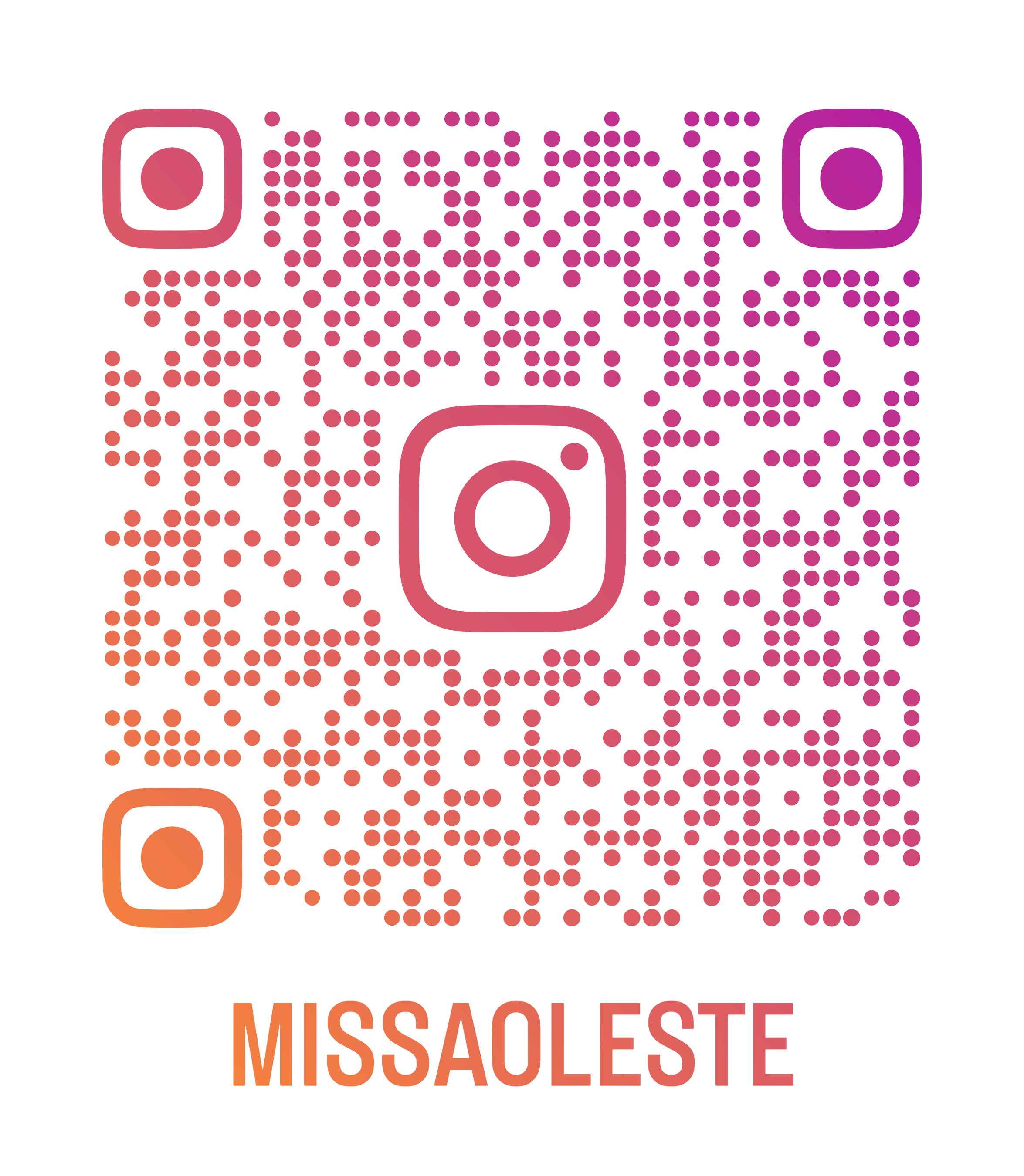 QR Code do Instagram da Missão Leste